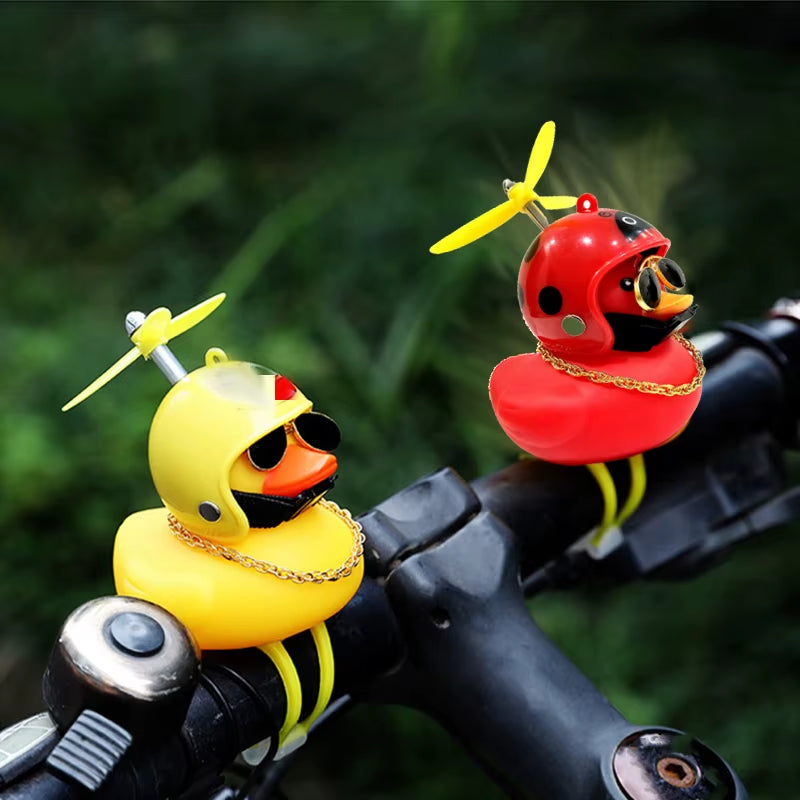 Car Broken Wind Helmet Small Yellow Duck Car Decoration Accessories Wind-Breaking Wave-Breaking Duck Cycling Ornament Goods Gift