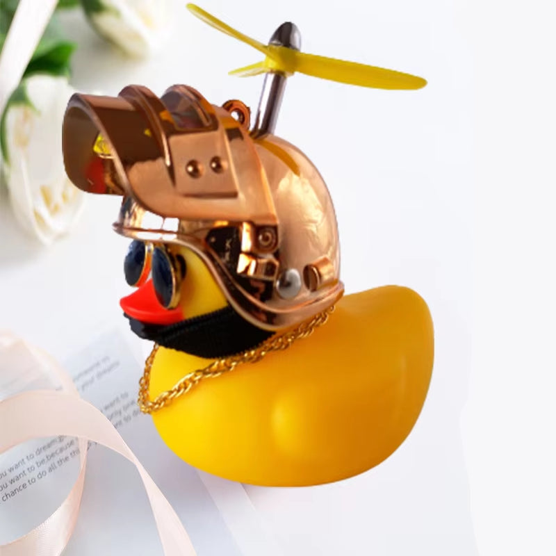 Car Broken Wind Helmet Small Yellow Duck Car Decoration Accessories Wind-Breaking Wave-Breaking Duck Cycling Ornament Goods Gift